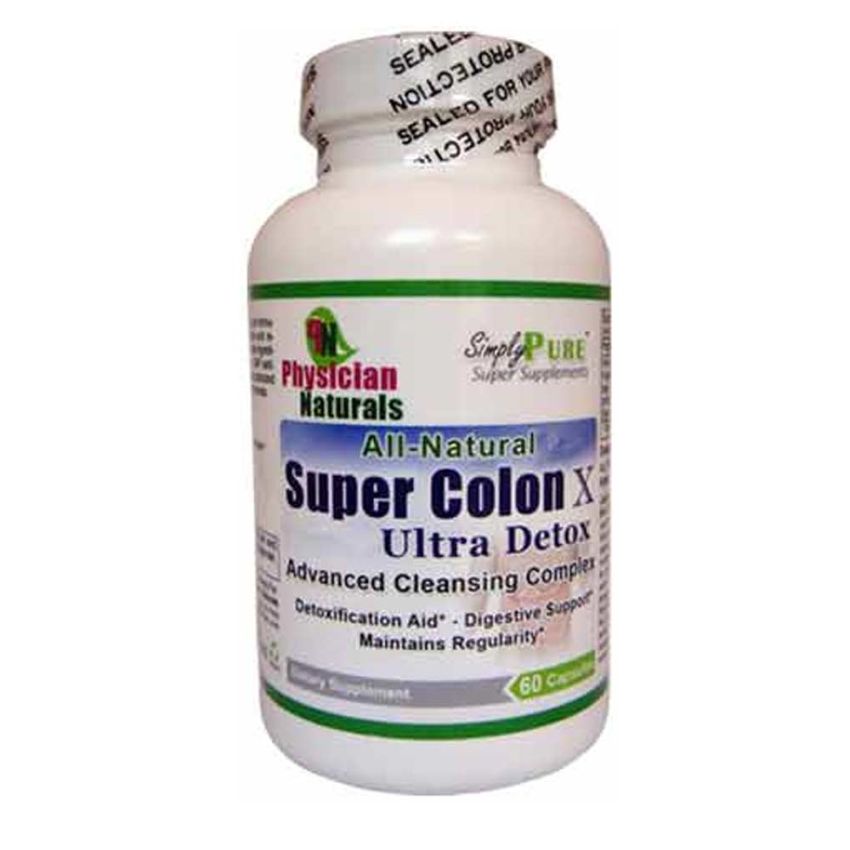 Super COLON X Ultra Detox 90 Veg.Capsule All Natural with Synergistic Blend of Herbs