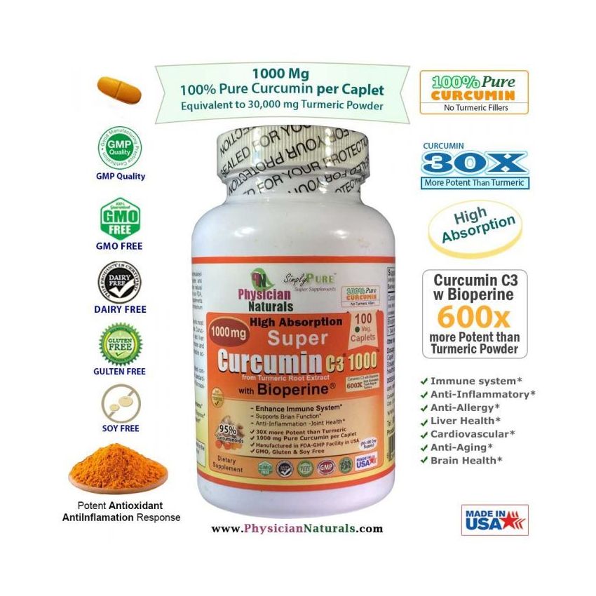 Special Combo 3 Pack Super Curcumin 1000 + VitaminD3 + Probiotic 10/20