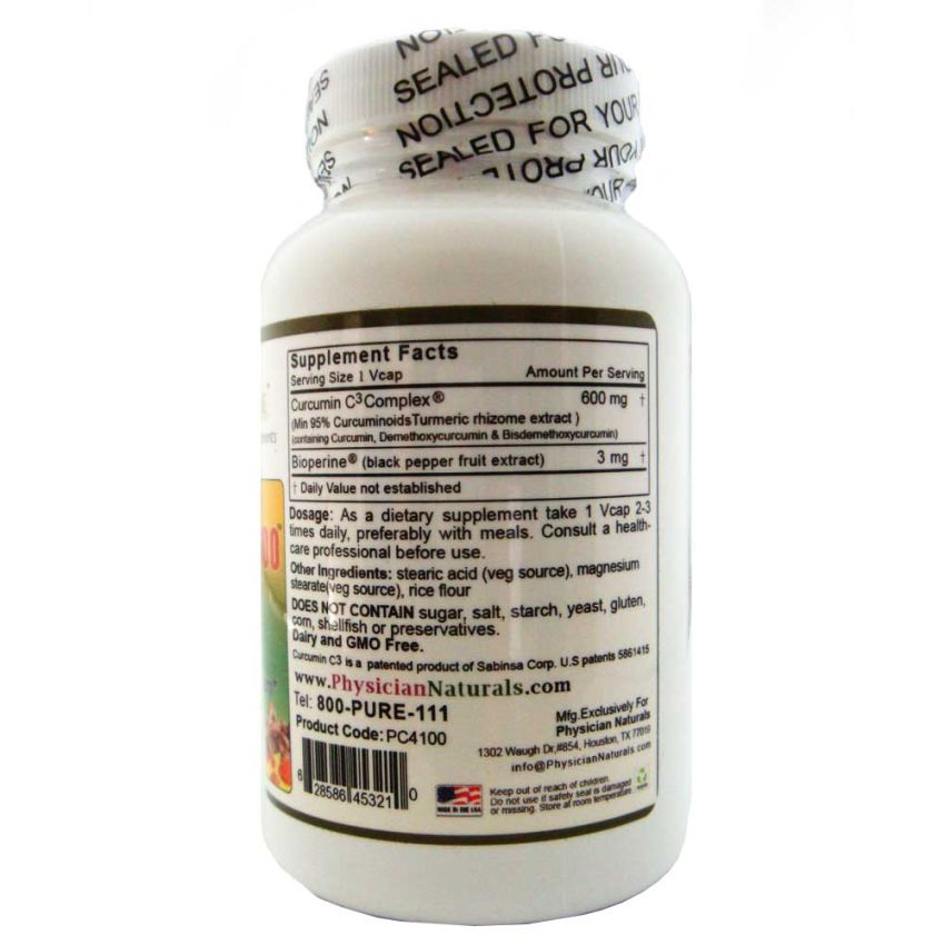 Ultra Absorb Curcumin C3 with Bioperine 600 mg Veg.caps Turmeric Extract Curcumin