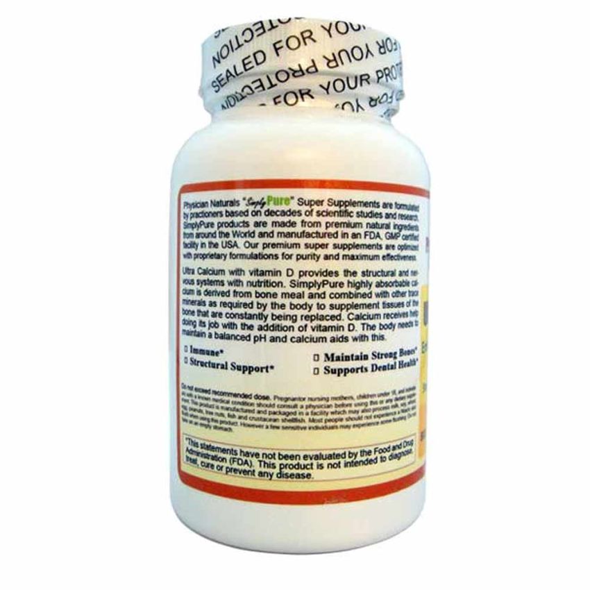 Ultra Calcium Enhanced with Vitamin D 500 mg 100 Tabs Max absorption Structural support